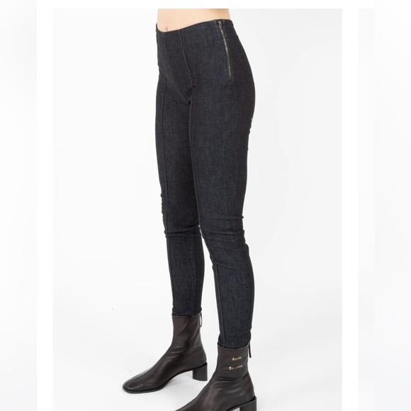 Prairie Underground Long Cigarette Pant in Black Denim Size XS - Picture 8 of 16